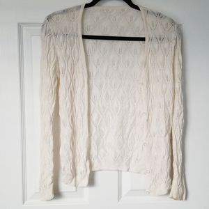 White net cardigan